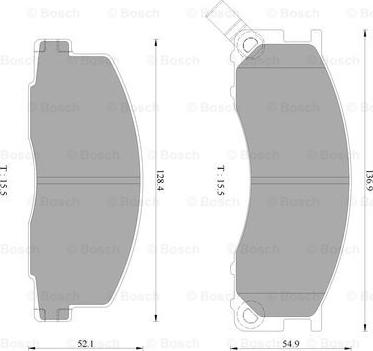 BOSCH 0 986 AB2 449 - Тормозные колодки, дисковые, комплект unicars.by