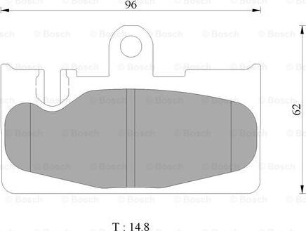 BOSCH 0 986 AB2 441 - Тормозные колодки, дисковые, комплект unicars.by