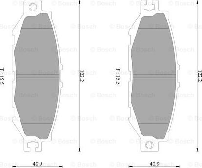 BOSCH 0 986 AB2 443 - Тормозные колодки, дисковые, комплект unicars.by