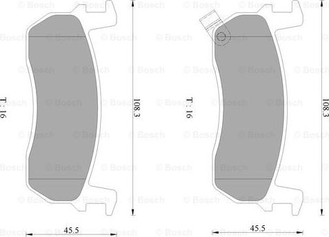 BOSCH 0 986 AB2 447 - Тормозные колодки, дисковые, комплект unicars.by