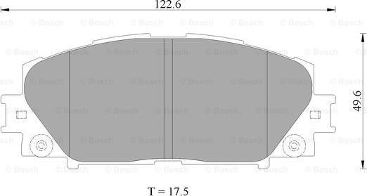 BOSCH 0 986 AB2 133 - Тормозные колодки, дисковые, комплект unicars.by