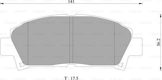 BOSCH 0 986 AB2 485 - Тормозные колодки, дисковые, комплект unicars.by