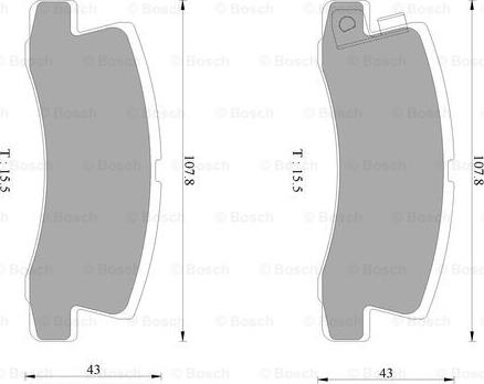 BOSCH 0 986 AB2 486 - Тормозные колодки, дисковые, комплект unicars.by