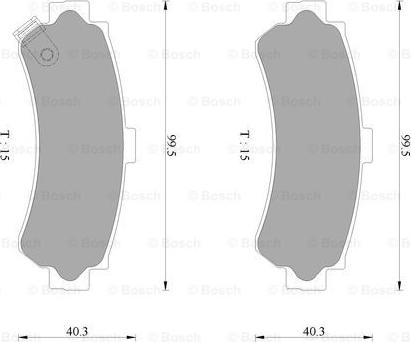 BOSCH 0 986 AB2 482 - Тормозные колодки, дисковые, комплект unicars.by