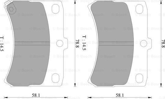 BOSCH 0 986 AB2 426 - Тормозные колодки, дисковые, комплект unicars.by