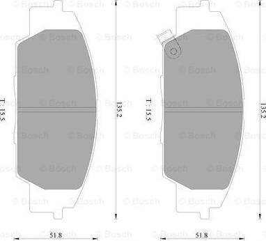 BOSCH 0 986 AB2 470 - Тормозные колодки, дисковые, комплект unicars.by