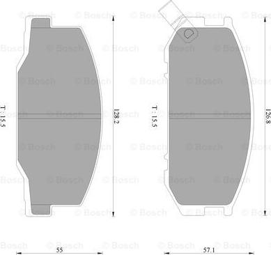 BOSCH 0 986 AB2 471 - Тормозные колодки, дисковые, комплект unicars.by