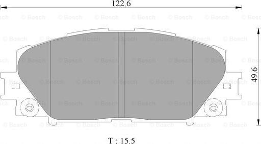 BOSCH 0 986 AB2 500 - Тормозные колодки, дисковые, комплект unicars.by