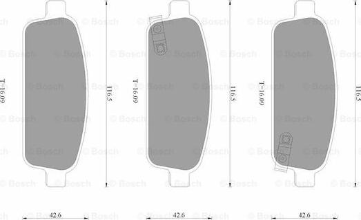 BOSCH 0 986 AB2 510 - Тормозные колодки, дисковые, комплект unicars.by