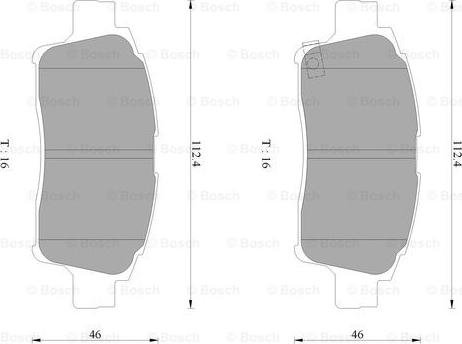 BOSCH 0 986 AB2 659 - Тормозные колодки, дисковые, комплект unicars.by