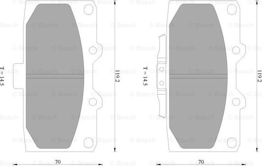 BOSCH 0 986 AB2 657 - Тормозные колодки, дисковые, комплект unicars.by