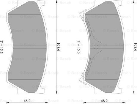 BOSCH 0 986 AB2 612 - Тормозные колодки, дисковые, комплект unicars.by