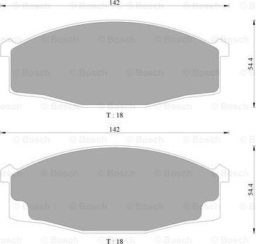 BOSCH 0 986 AB2 045 - Тормозные колодки, дисковые, комплект unicars.by