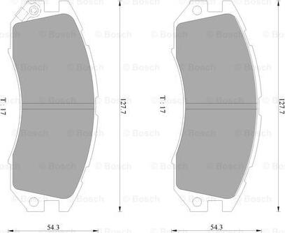 BOSCH 0 986 AB2 051 - Тормозные колодки, дисковые, комплект unicars.by