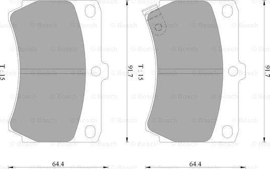 BOSCH 0 986 AB2 053 - Тормозные колодки, дисковые, комплект unicars.by