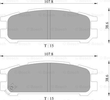 BOSCH 0 986 AB2 052 - Тормозные колодки, дисковые, комплект unicars.by