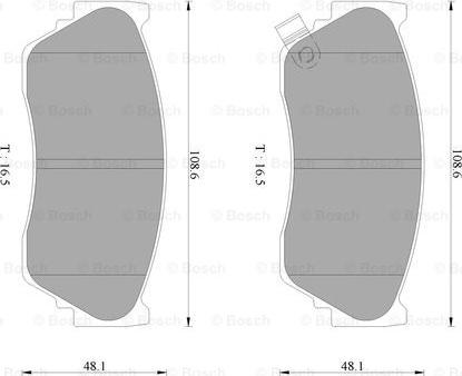 BOSCH 0 986 AB2 069 - Тормозные колодки, дисковые, комплект unicars.by