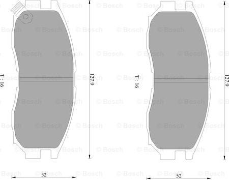 BOSCH 0 986 AB2 064 - Тормозные колодки, дисковые, комплект unicars.by