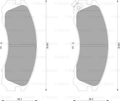 BOSCH 0 986 AB2 065 - Тормозные колодки, дисковые, комплект unicars.by