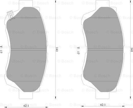 BOSCH 0 986 AB2 068 - Тормозные колодки, дисковые, комплект unicars.by