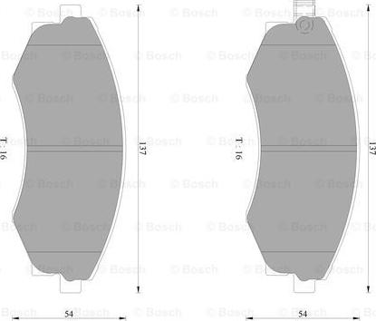 BOSCH 0 986 AB2 067 - Тормозные колодки, дисковые, комплект unicars.by