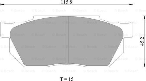 BOSCH 0 986 AB2 000 - Тормозные колодки, дисковые, комплект unicars.by