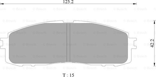 BOSCH 0 986 AB2 080 - Тормозные колодки, дисковые, комплект unicars.by