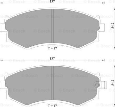 BOSCH 0 986 AB2 030 - Тормозные колодки, дисковые, комплект unicars.by