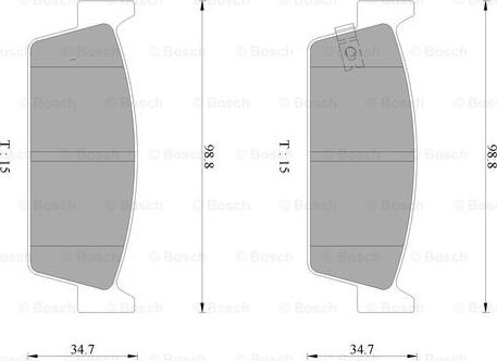 BOSCH 0 986 AB2 079 - Тормозные колодки, дисковые, комплект unicars.by