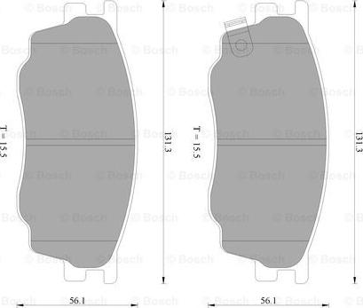 BOSCH 0 986 AB2 390 - Тормозные колодки, дисковые, комплект unicars.by