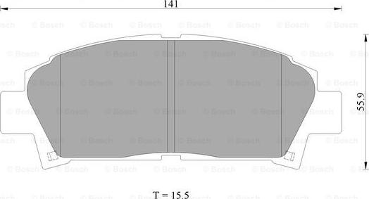 BOSCH 0 986 AB2 398 - Тормозные колодки, дисковые, комплект unicars.by