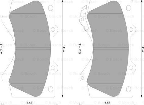 BOSCH 0 986 AB2 397 - Тормозные колодки, дисковые, комплект unicars.by