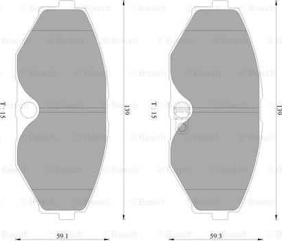 BOSCH 0 986 AB2 345 - Тормозные колодки, дисковые, комплект unicars.by