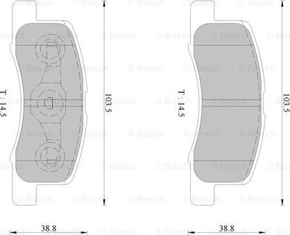 BOSCH 0 986 AB2 355 - Тормозные колодки, дисковые, комплект unicars.by