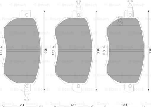 BOSCH 0 986 AB2 369 - Тормозные колодки, дисковые, комплект unicars.by