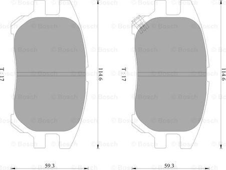 BOSCH 0 986 AB2 365 - Тормозные колодки, дисковые, комплект unicars.by