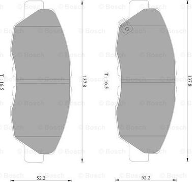 BOSCH 0 986 AB2 363 - Тормозные колодки, дисковые, комплект unicars.by