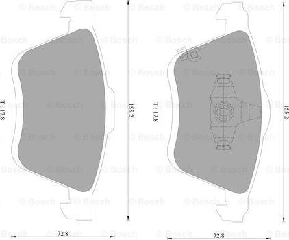 BOSCH 0 986 AB2 301 - Тормозные колодки, дисковые, комплект unicars.by