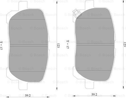 BOSCH 0 986 AB2 386 - Тормозные колодки, дисковые, комплект unicars.by