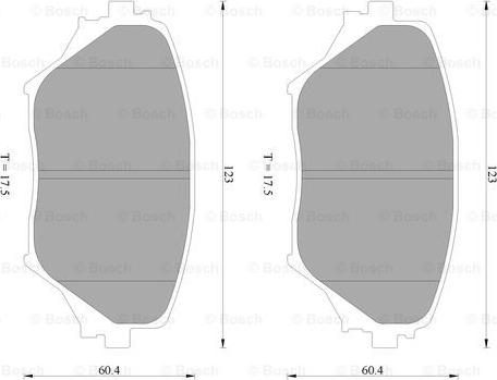 BOSCH 0 986 AB2 383 - Тормозные колодки, дисковые, комплект unicars.by