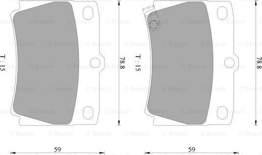 BOSCH 0 986 AB2 331 - Тормозные колодки, дисковые, комплект unicars.by