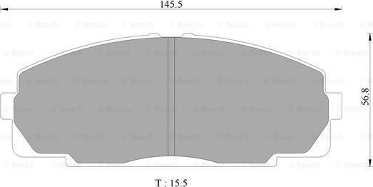 BOSCH 0 986 AB2 338 - Тормозные колодки, дисковые, комплект unicars.by