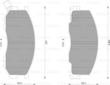 BOSCH 0 986 AB2 333 - Тормозные колодки, дисковые, комплект unicars.by