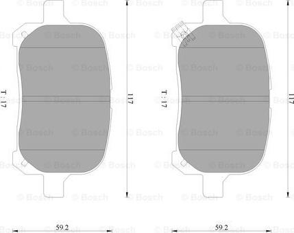 BOSCH 0 986 AB2 326 - Тормозные колодки, дисковые, комплект unicars.by