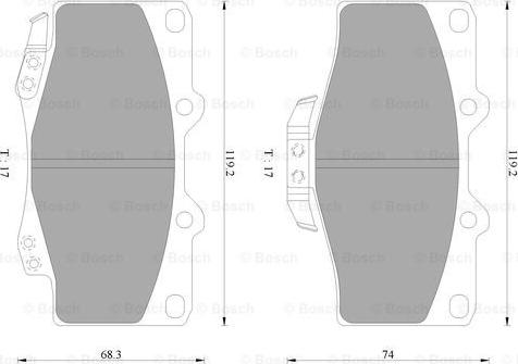 BOSCH 0 986 AB2 321 - Тормозные колодки, дисковые, комплект unicars.by