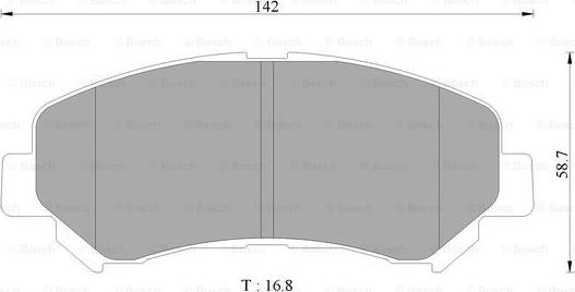 BOSCH 0 986 AB2 375 - Тормозные колодки, дисковые, комплект unicars.by