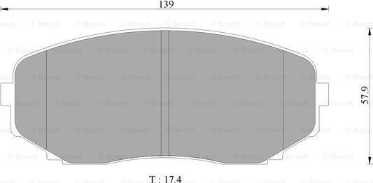 BOSCH 0 986 AB2 373 - Тормозные колодки, дисковые, комплект unicars.by