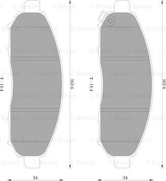 BOSCH 0 986 AB2 372 - Тормозные колодки, дисковые, комплект unicars.by