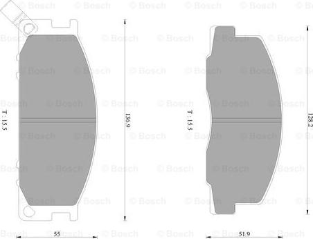 BOSCH 0 986 AB2 249 - Тормозные колодки, дисковые, комплект unicars.by