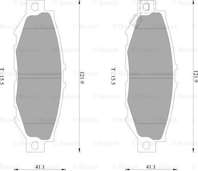 BOSCH 0 986 AB2 243 - Тормозные колодки, дисковые, комплект unicars.by